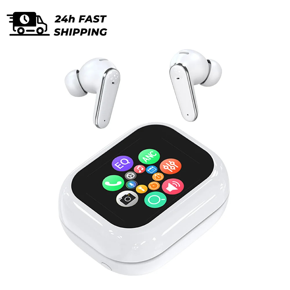 LED Display Smart Touch Control Headphones Language Translator Bluetooth Wireless Earphone Noise Cancelling Music Sports Earbuds