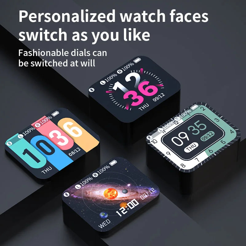 LED Display Smart Touch Control Headphones Language Translator Bluetooth Wireless Earphone Noise Cancelling Music Sports Earbuds