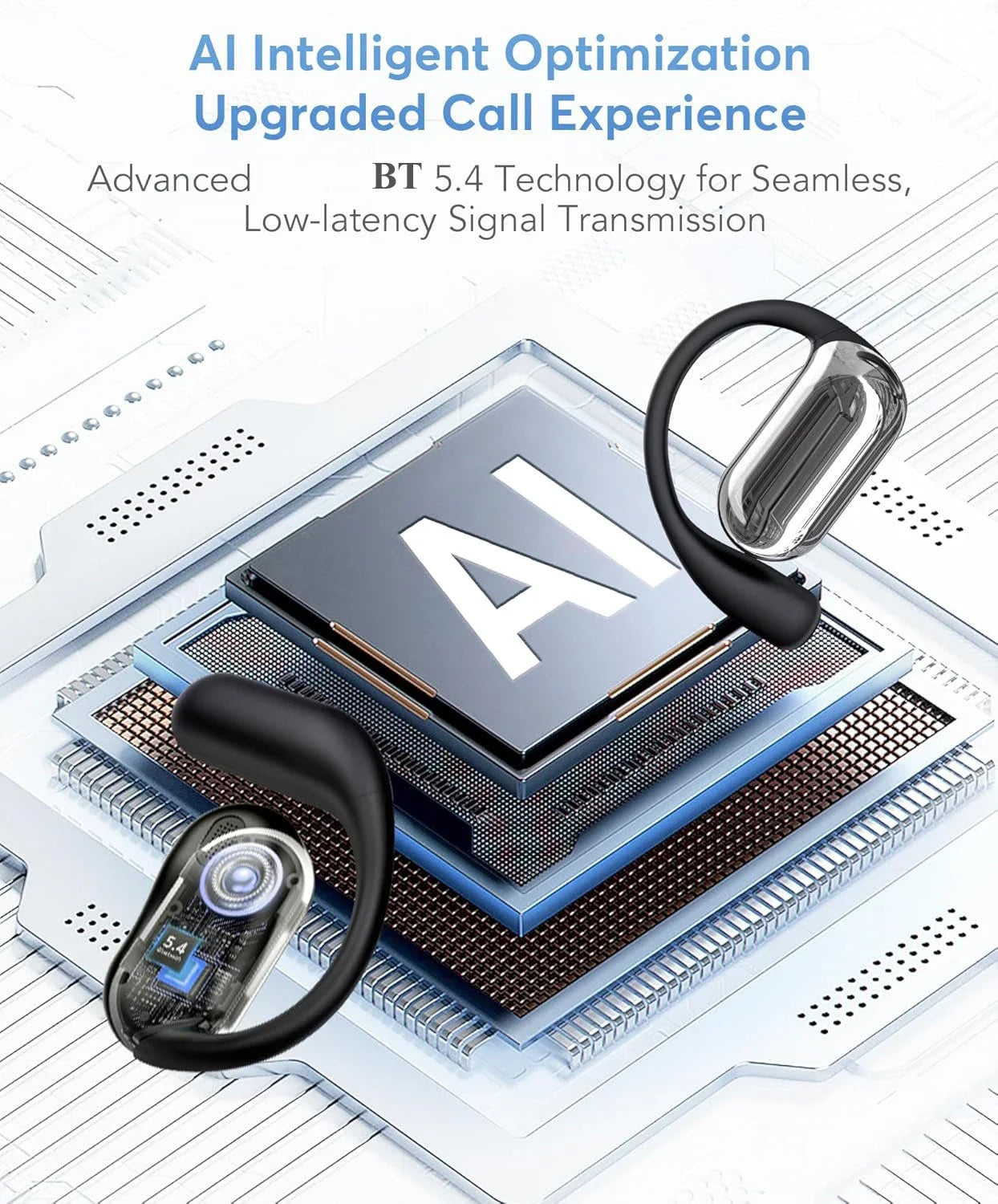 UYUXIO Real Time AI Language Translation Earbuds OWS Translator Headphone with 144 Languages Earphone Ear Buds for Business
