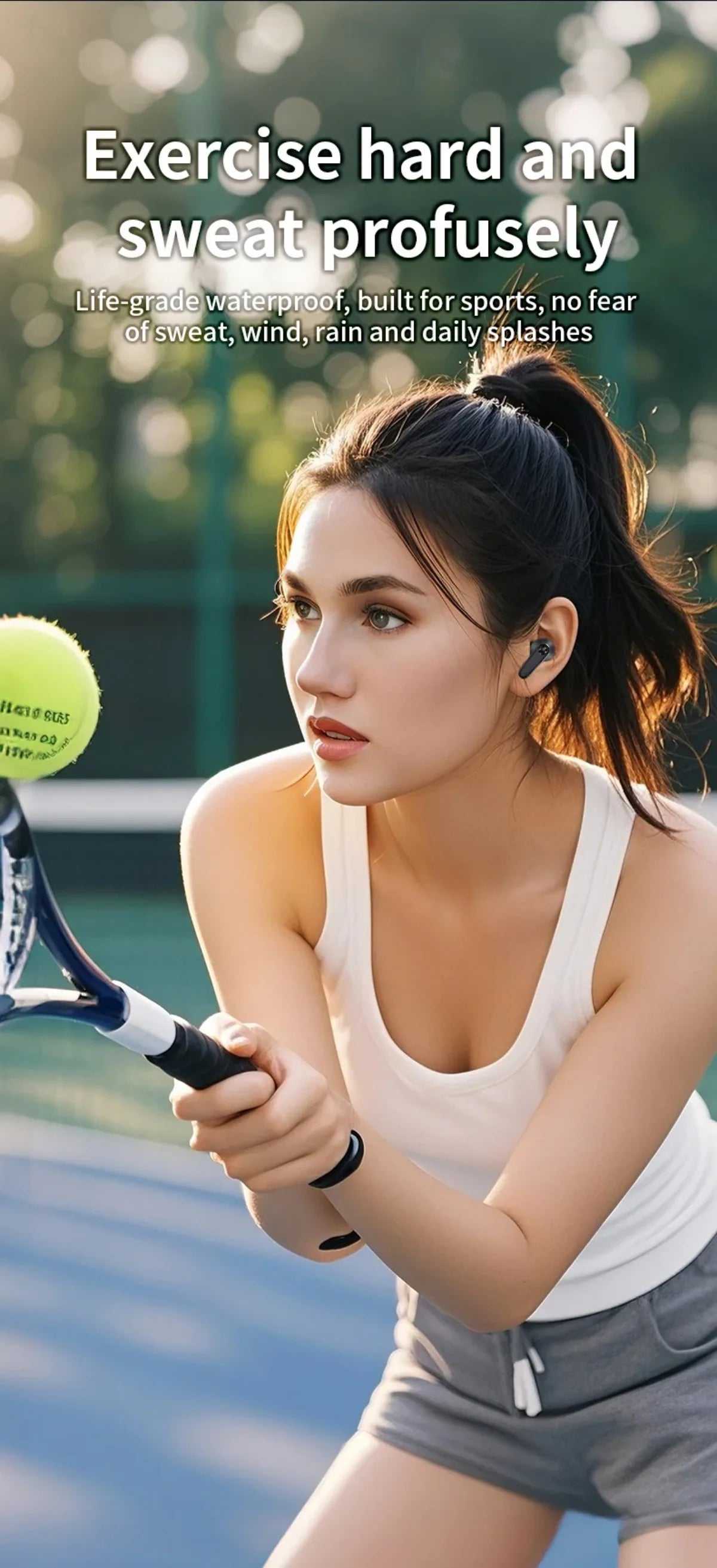 LED Display Smart Touch Control Headphones Language Translator Bluetooth Wireless Earphone Noise Cancelling Music Sports Earbuds