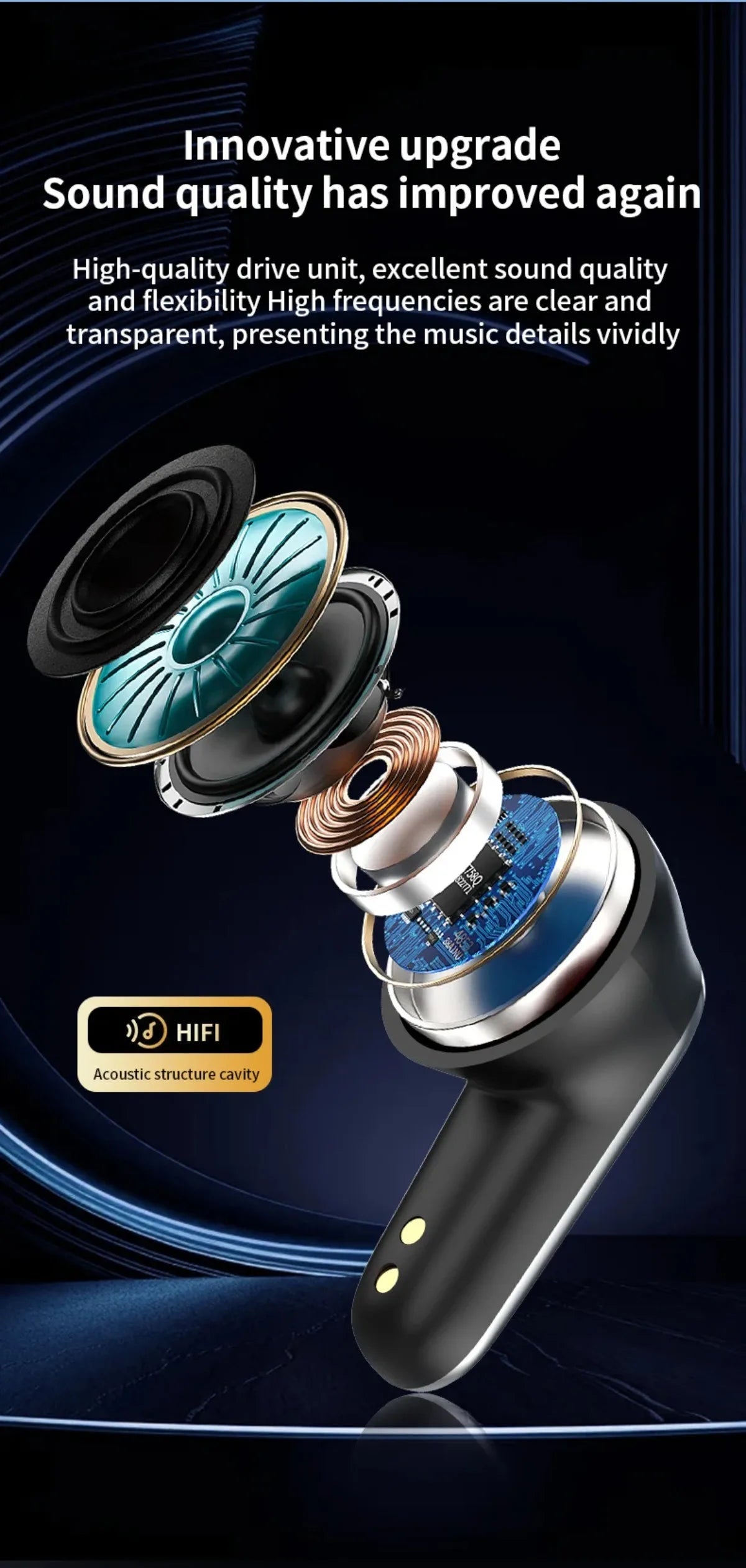 LED Display Smart Touch Control Headphones Language Translator Bluetooth Wireless Earphone Noise Cancelling Music Sports Earbuds