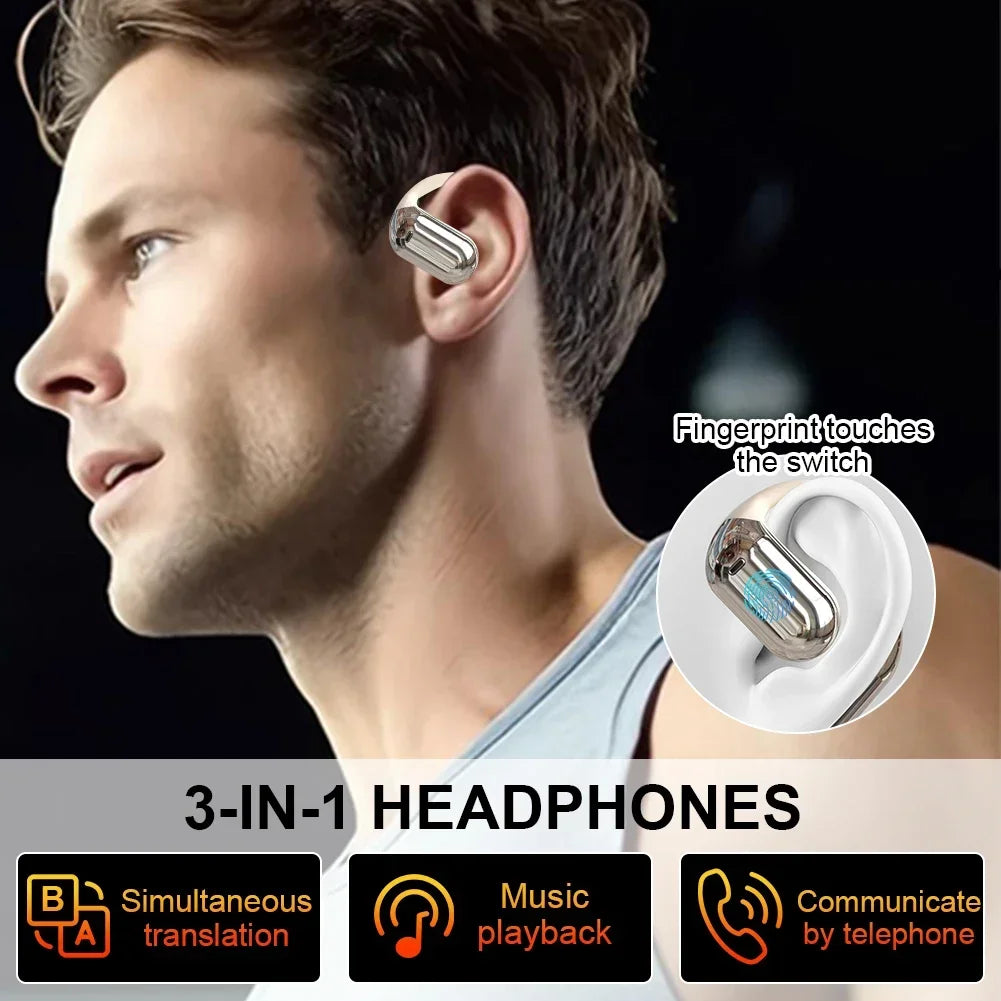 Wireless Bluetooth Translation Headphones 140 Languages Instant Translator Earbuds Headphones Smart Voice Real Time for Travel