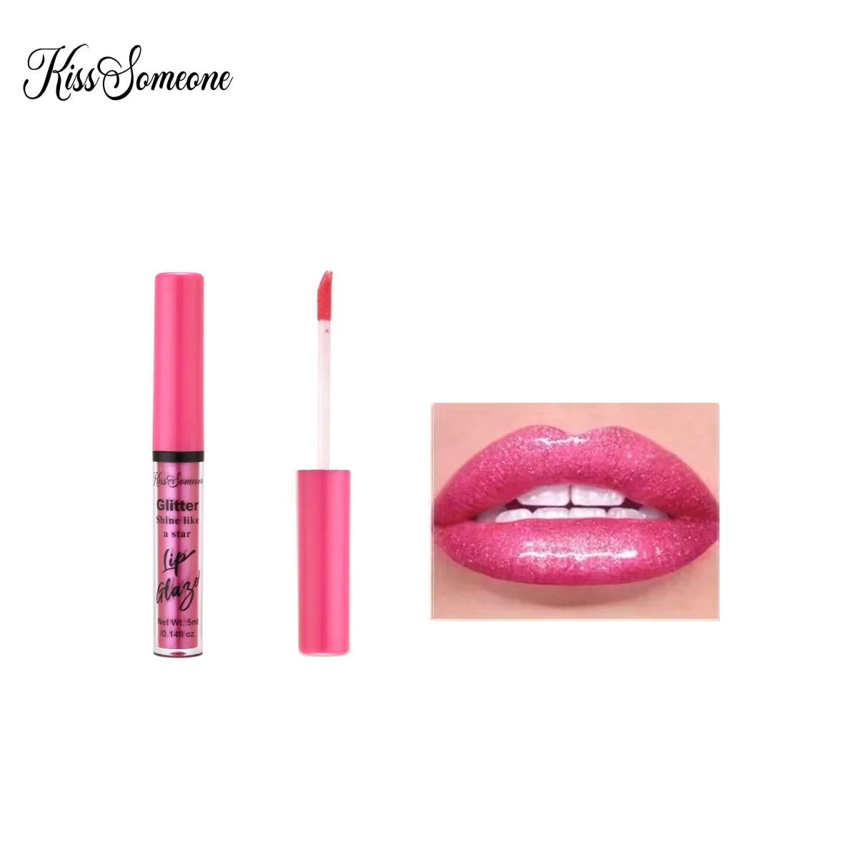 6 sets with shimmering mirror pearl explosion lip gloss lip gloss, lip oil, lip glaze, water gloss, pouting lips, moisturiz