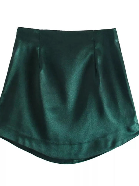 Satin Short Skirt